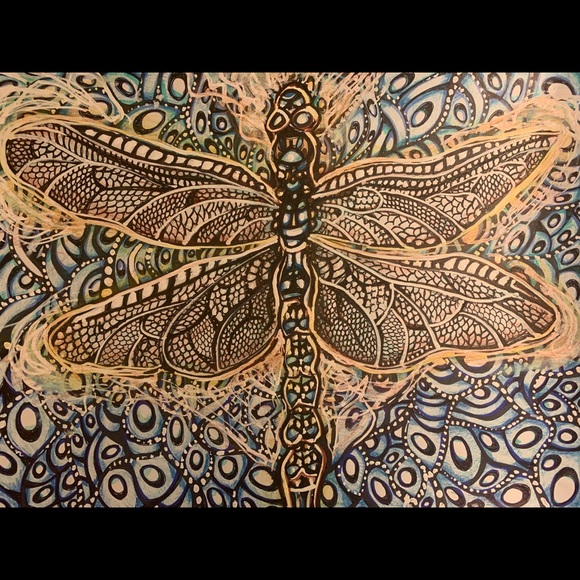 Dragonfly Dreams- a print of my original painting - Picture 2 of 2